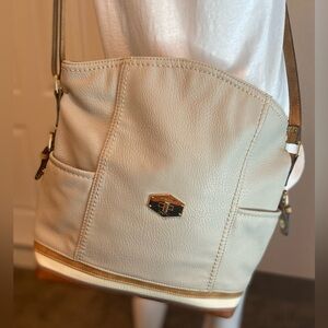 B.O.C. Born Concept~Neutral Crossbody Shoulder Bag~Faux Leather~Polyester Lining